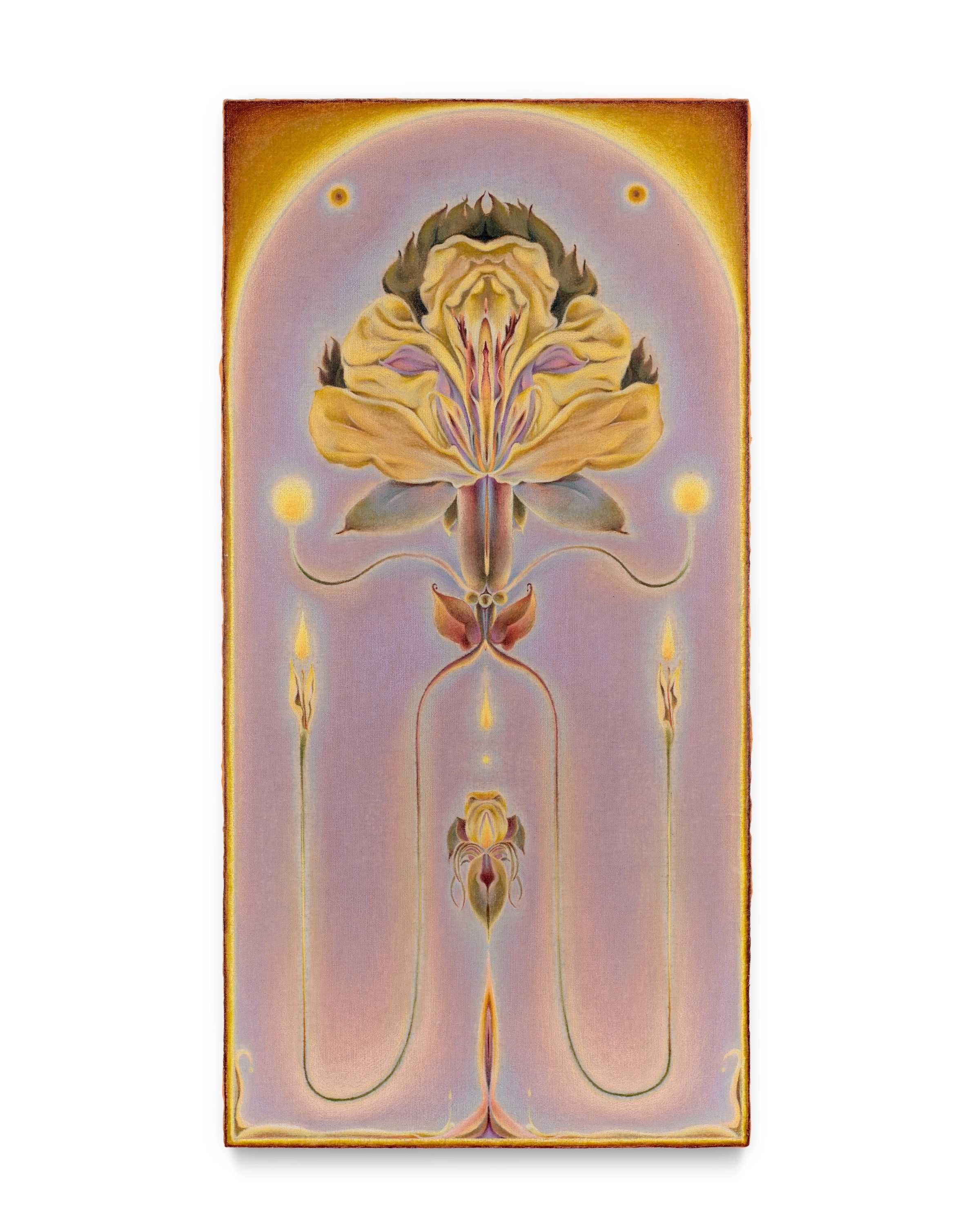 Altar V, Oil and color pencil on linen over panel, 2025