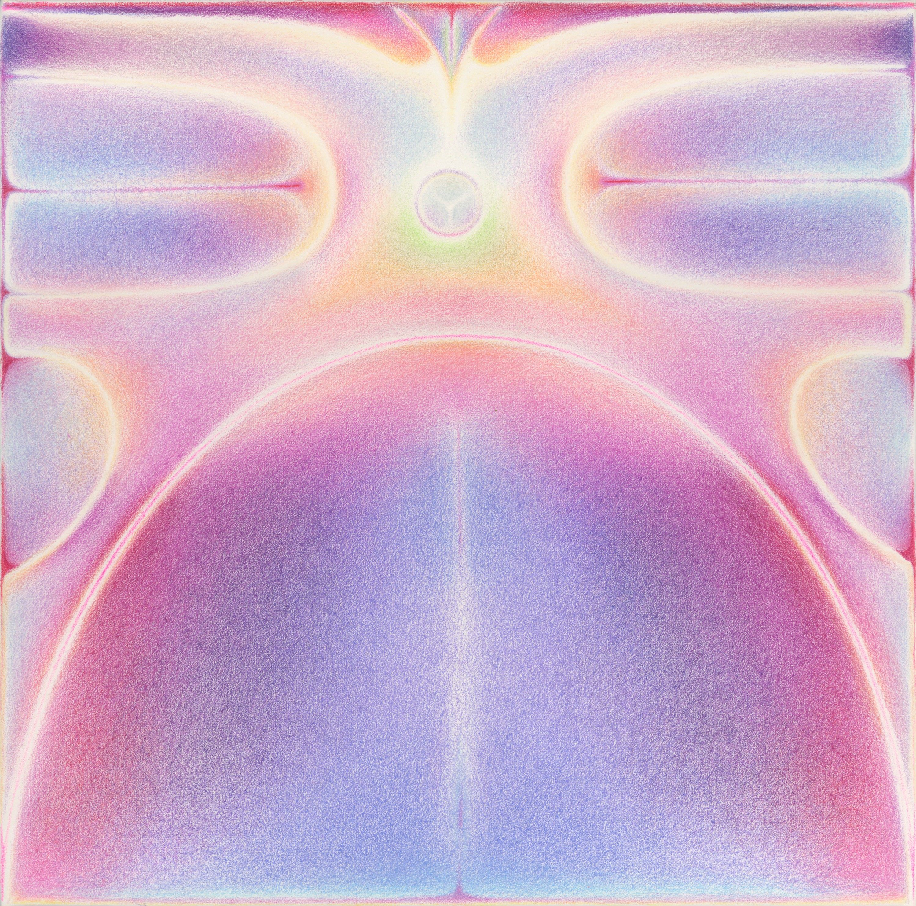 Body — Middle, Color pencil on paper mounted on board, 2024