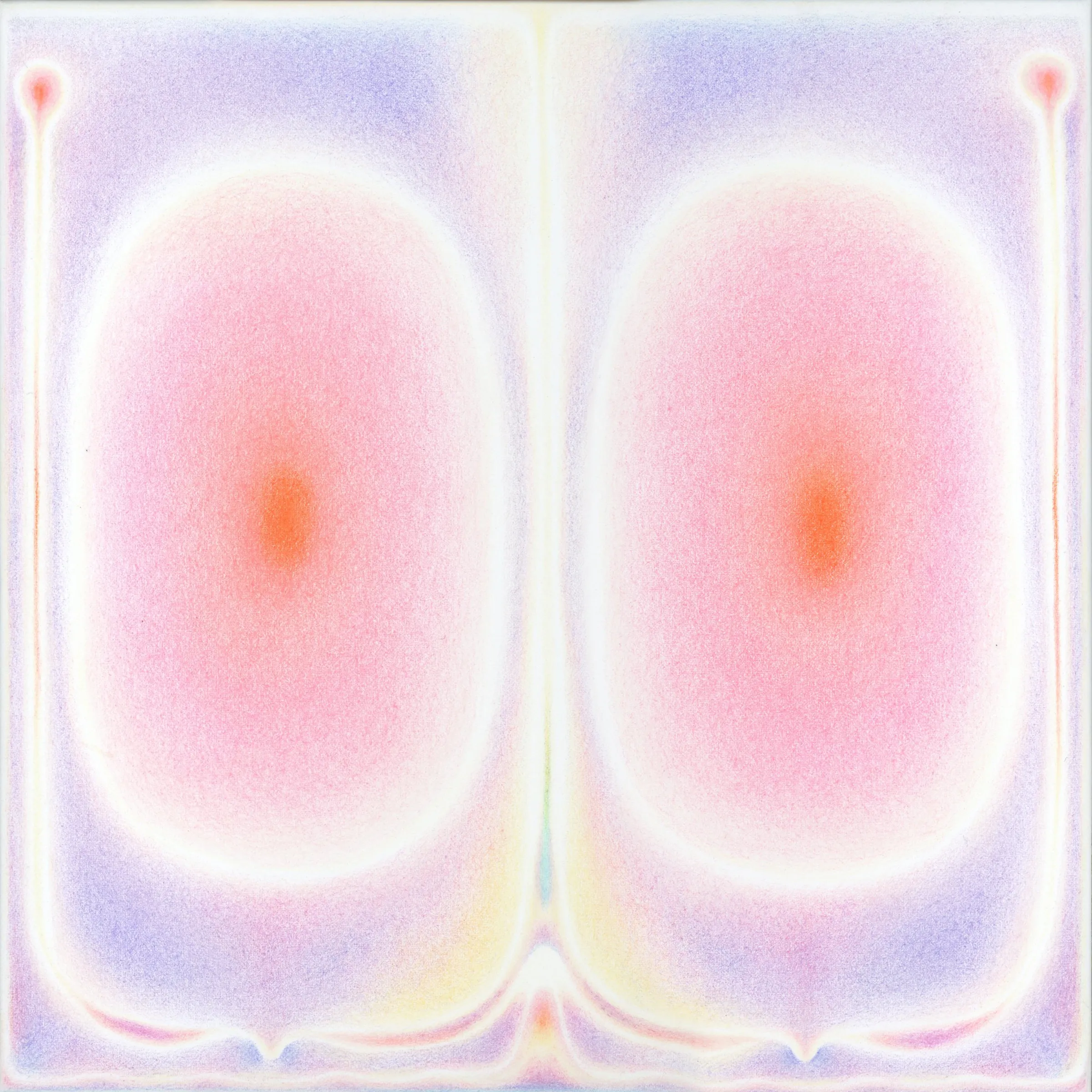 Body — Upper, Color pencil on paper mounted on board, 2024