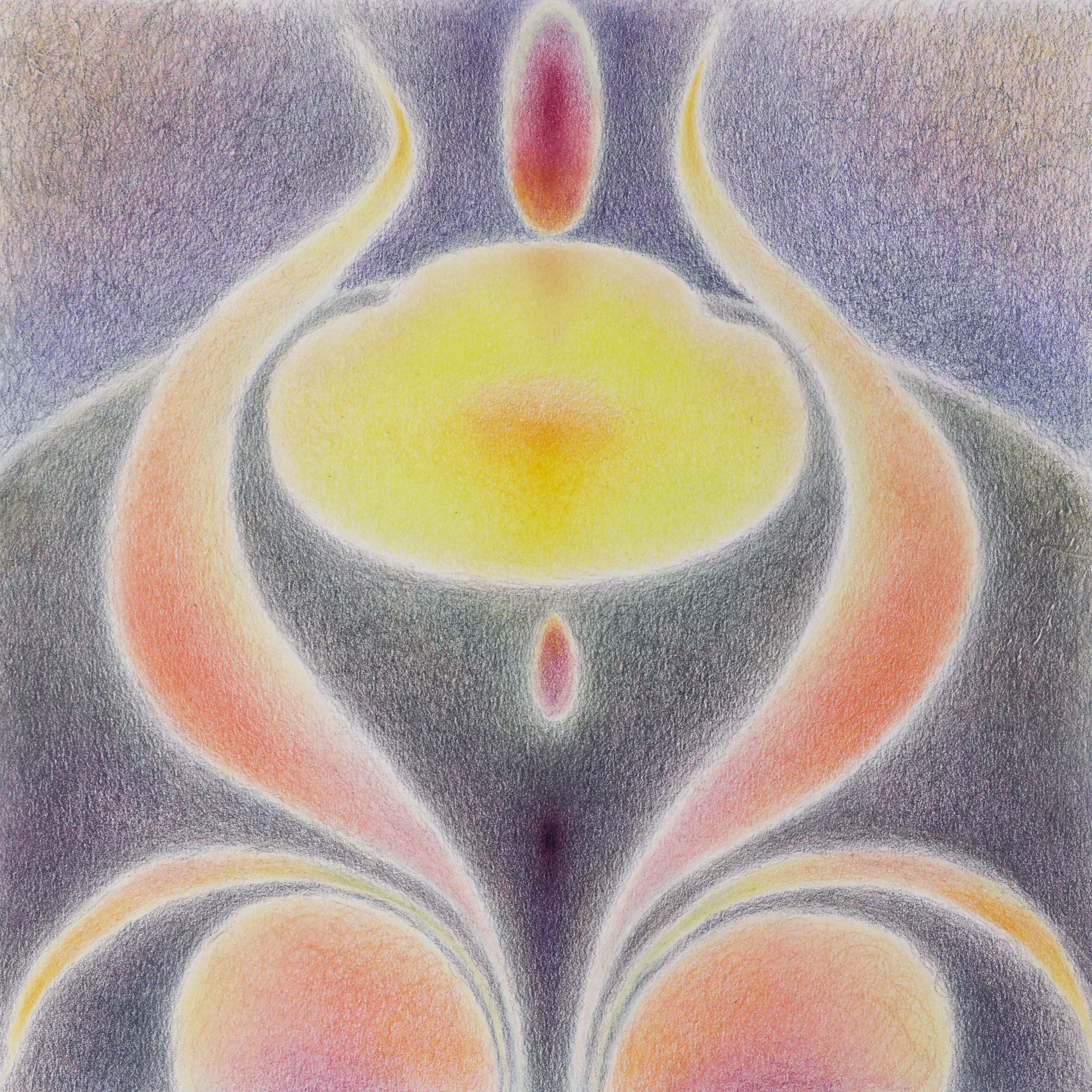 Every Flower that Opens Its Sweet Eye II, Color pencil on paper mount on board, 2023