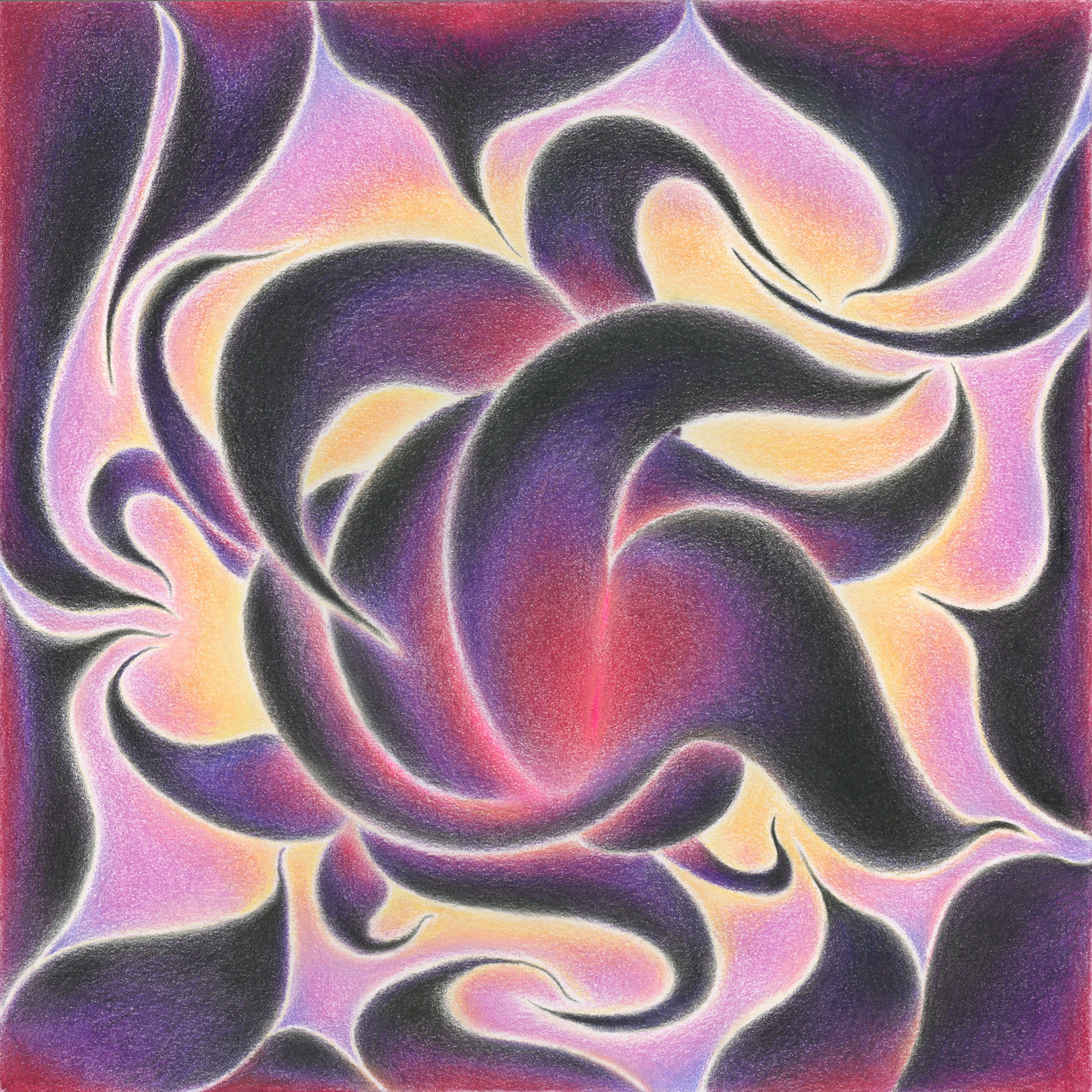 Girlfriend — T, Color pencil on paper mounted on board, 2024