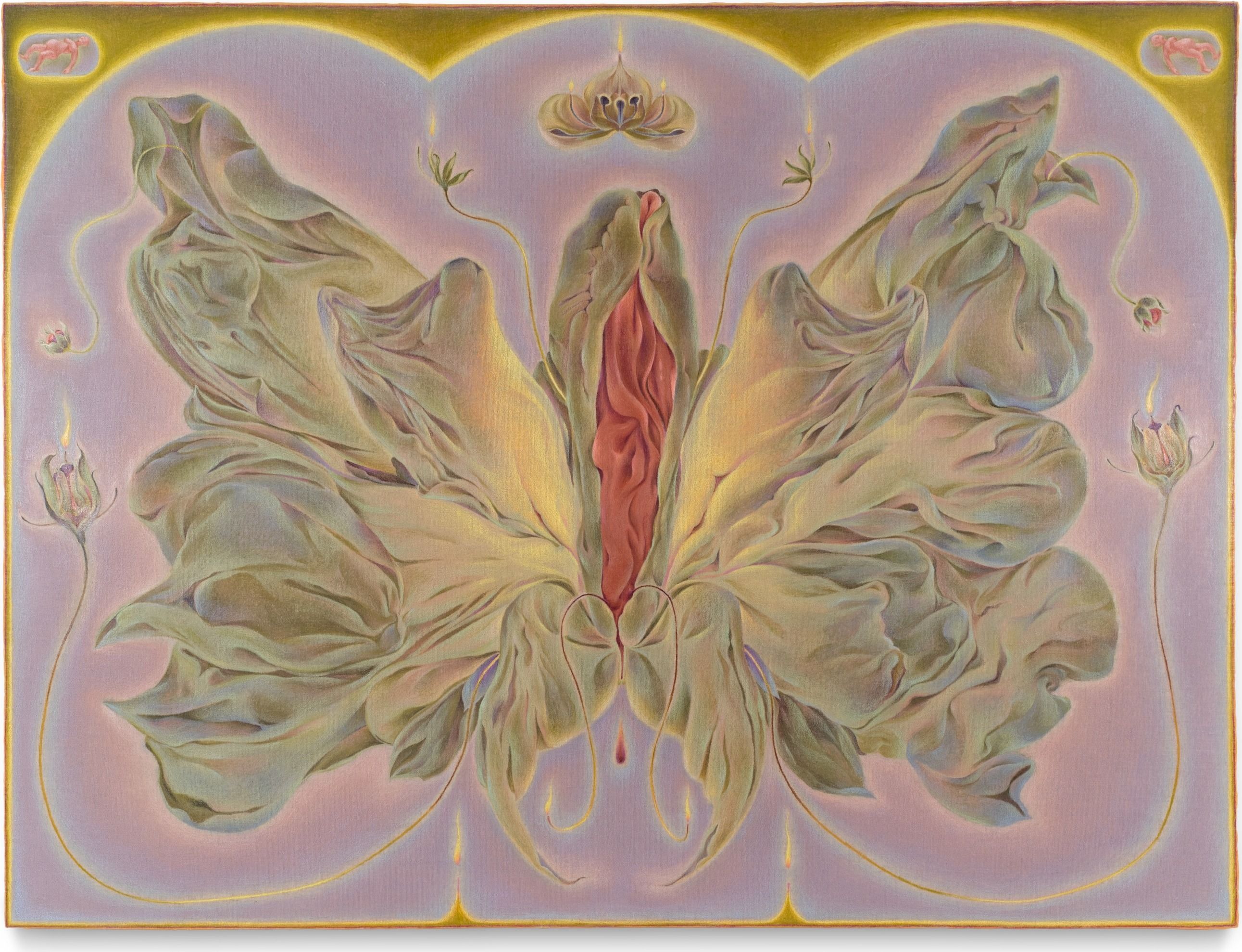Pelvis II, Oil and color pencil on linen over panel, 2026