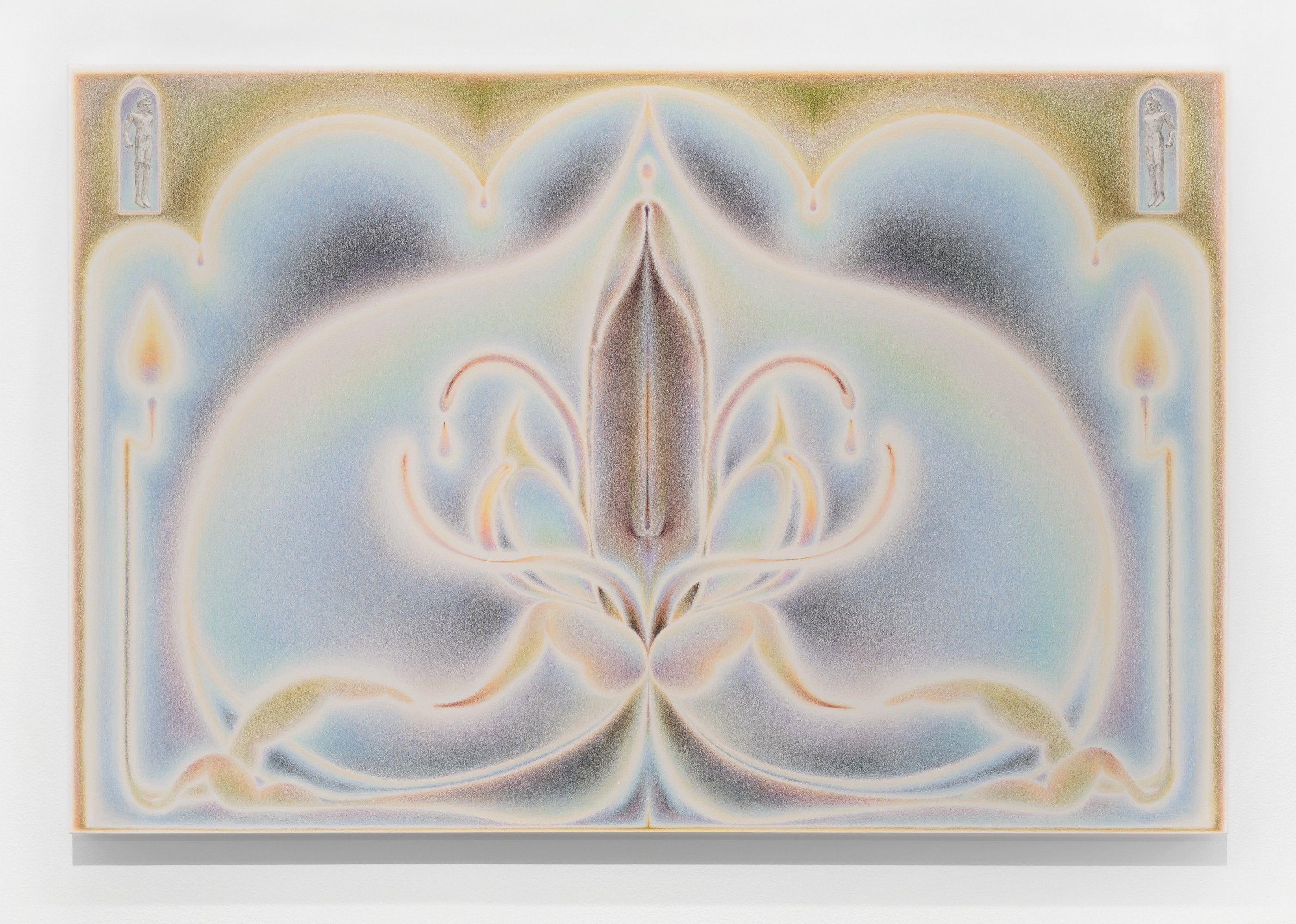 Sanguinaria Canadensis — Female Warriors, Color pencil on paper mounted on board, 2024