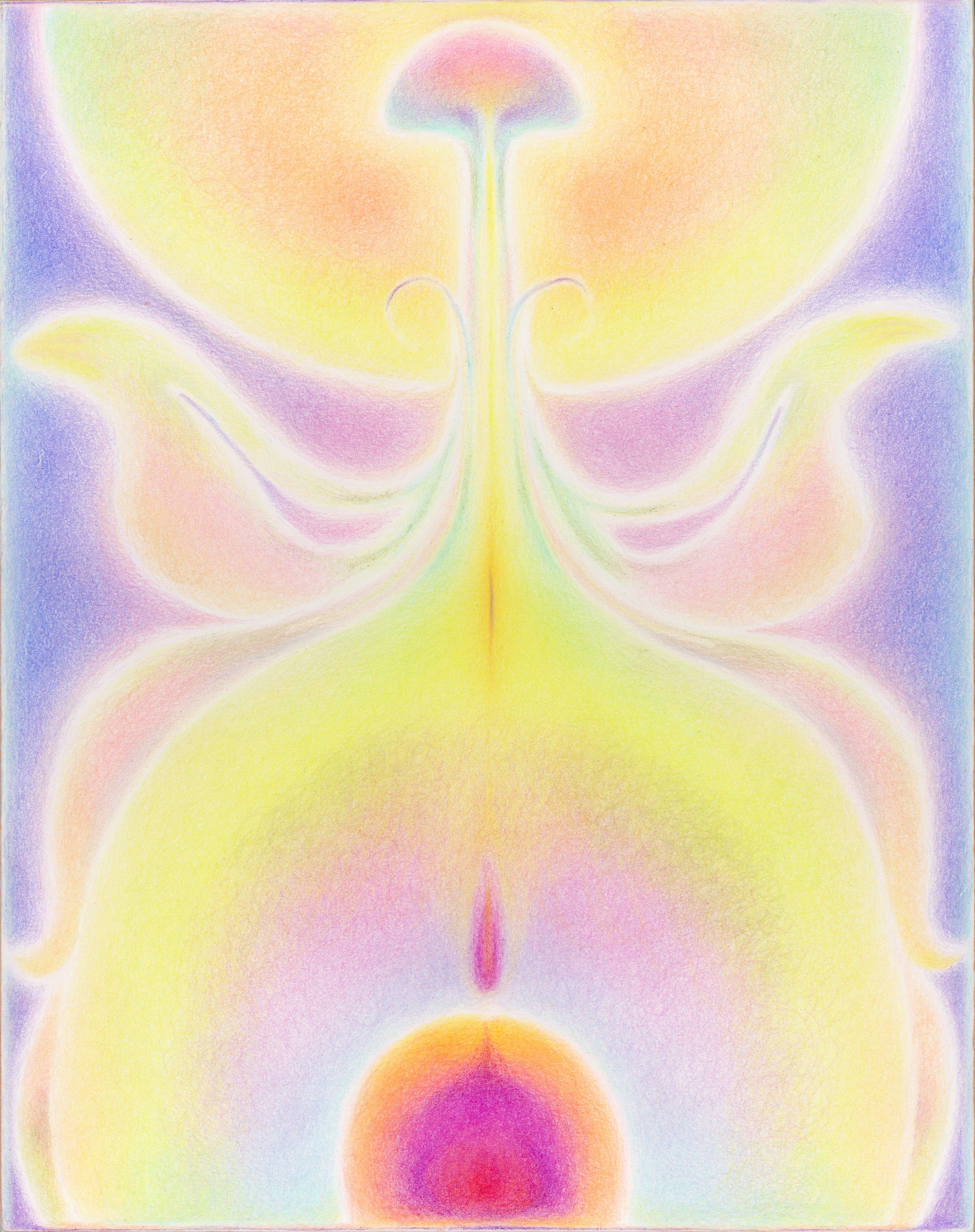 Sowing, Color pencil on paper mounted on board, 2024